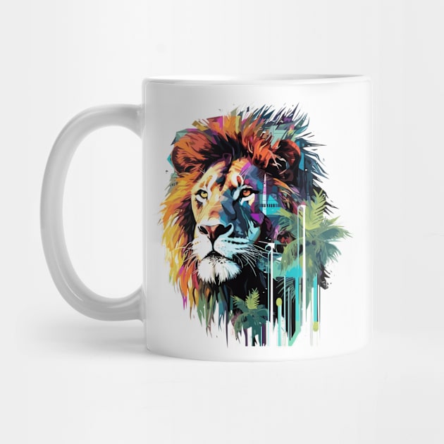 Lion Beast Animal World Predator Wild Nature Wilderness by Cubebox